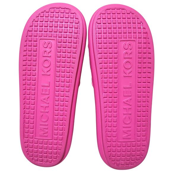 Michael Michael Kors Women Splash Slide Sandals Size US 9M Cerise Pink - Picture 3 of 4